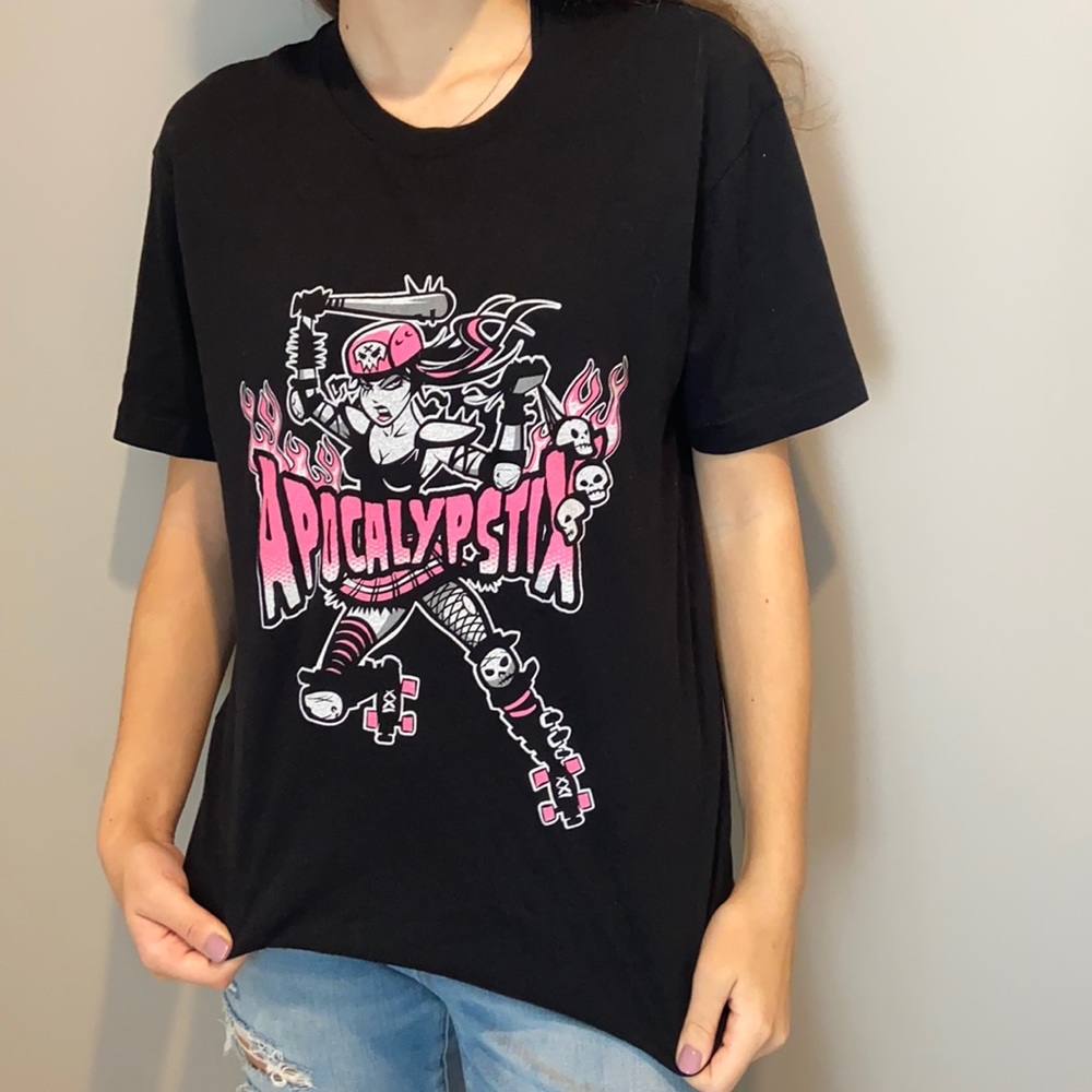 Atlanta Apocalypstix Black Roller Derby T-Shirt